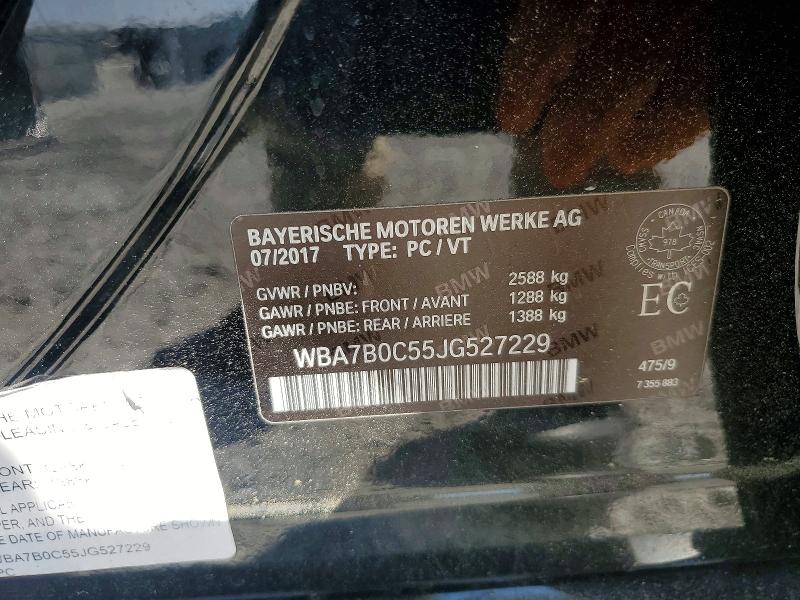 Продажа на аукционе авто 2018 Bmw 750, vin: WBA7B0C55JG527229, номер лота: 50564186