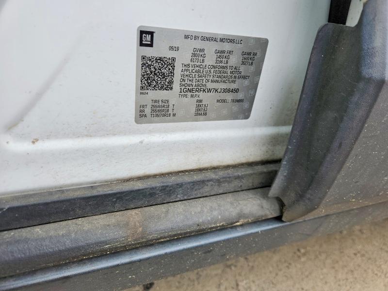 2019 Chevrolet Traverse მანქანა იყიდება აუქციონზე, vin: 1GNERFKW7KJ308450, აუქციონის ნომერი: 48893216