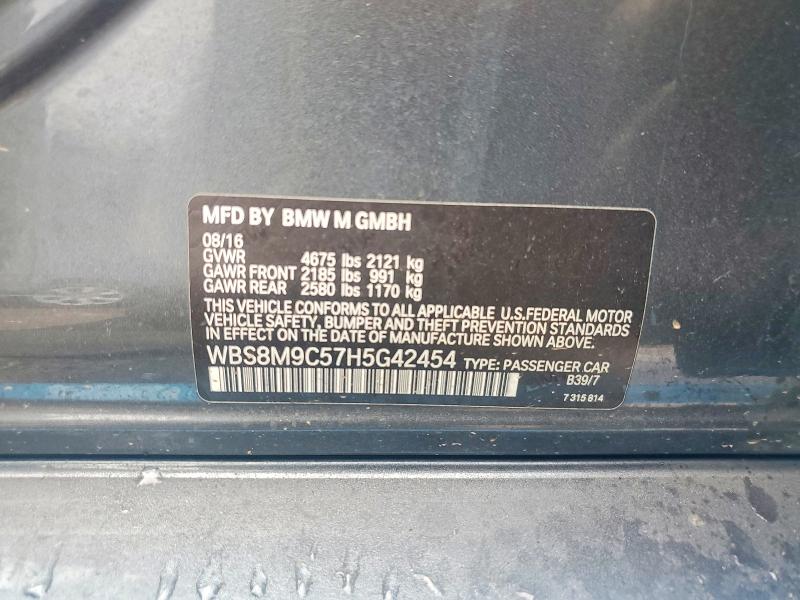 Продажа на аукционе авто 2017 Bmw M3, vin: WBS8M9C57H5G42454, номер лота: 49753046