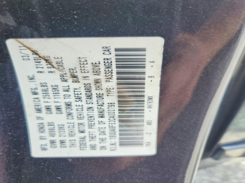 Aukcja sprzedaży 2012 Acura Tl, vin: 19UUA8F53CA000798, numer aukcji: 48949106