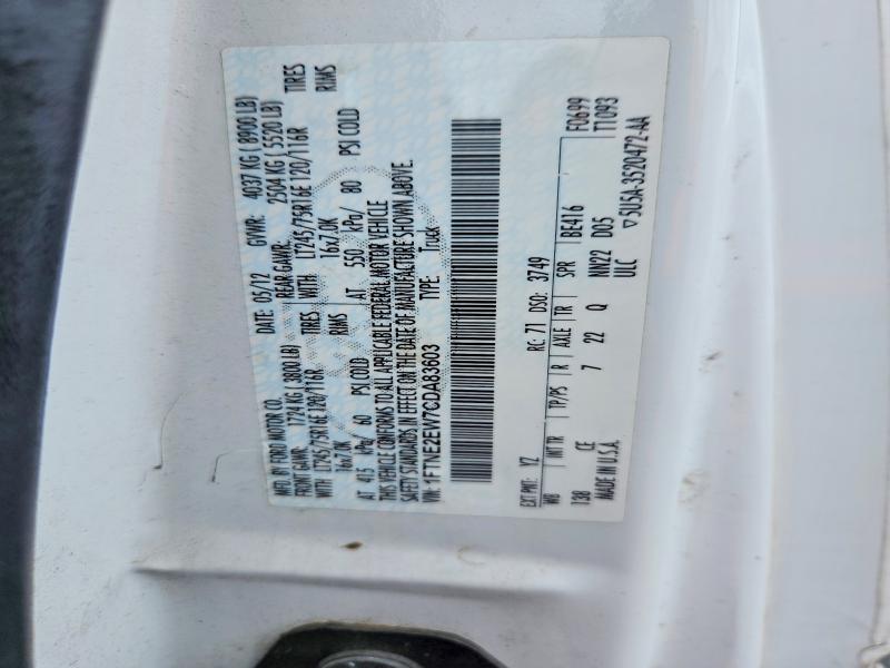 Aukcja sprzedaży 2012 Ford Econoline, vin: 1FTNE2EW7CDA83603, numer aukcji: 51436306