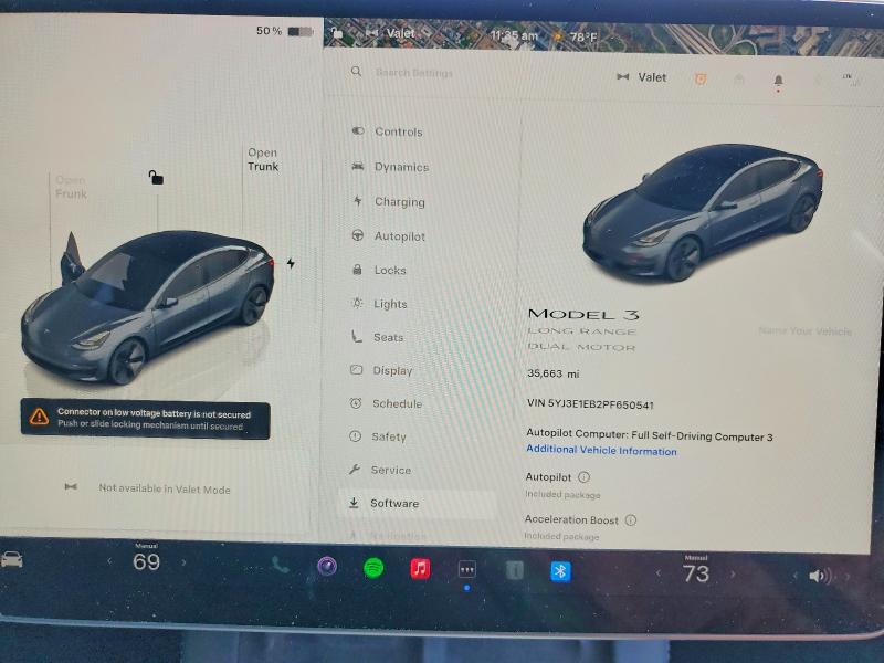 Aukcja sprzedaży 2023 Tesla 3, vin: 5YJ3E1EB2PF650541, numer aukcji: 50513206