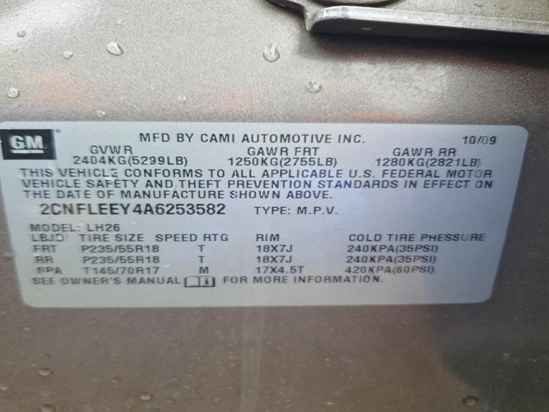 Продажа на аукционе авто 2010 Chevrolet Equinox, vin: 2CNFLEEY4A6253582, номер лота: 51529626