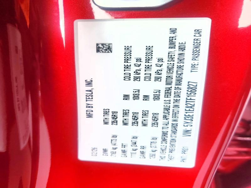 Продажа на аукционе авто 2026 Tesla Model 3, vin: 5YJ3E1EA2TF156827, номер лота: 49825256