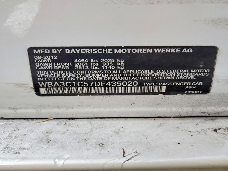 2013 Bmw 328 მანქანა იყიდება აუქციონზე, vin: WBA3C1C57DF435020, აუქციონის ნომერი: 50528706