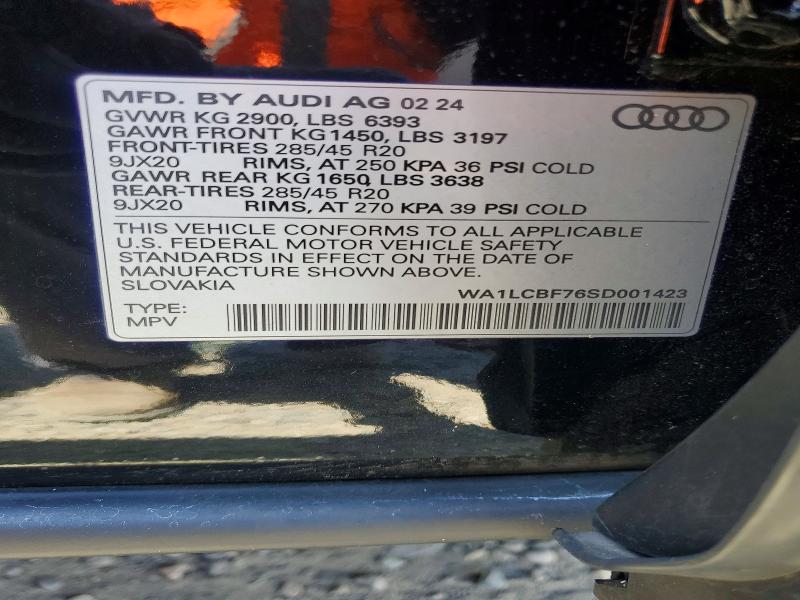 Продажа на аукционе авто 2025 Audi Q7, vin: WA1LCBF76SD001423, номер лота: 51906526