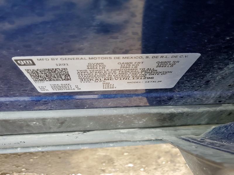 Aukcja sprzedaży 2022 Gmc Terrain, vin: 3GKALMEV1NL131296, numer aukcji: 49569816
