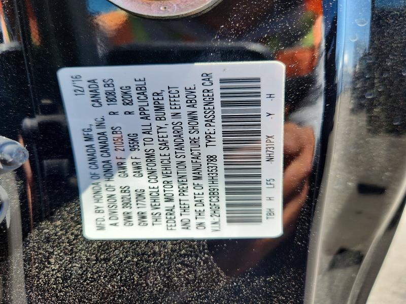 Aukcja sprzedaży 2017 Honda Civic, vin: 2HGFC3B91HH353788, numer aukcji: 51879686