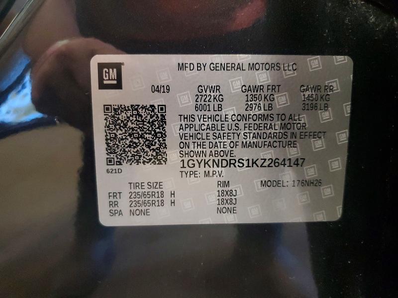 Aukcja sprzedaży 2019 Cadillac Xt5, vin: 1GYKNDRS1KZ264147, numer aukcji: 49937746
