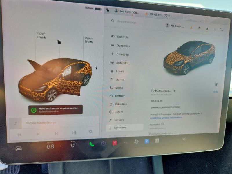 46734816 :رقم المزاد ، 5YJYGDED5MF132860 vin ، 2021 Tesla Model Y مزاد بيع