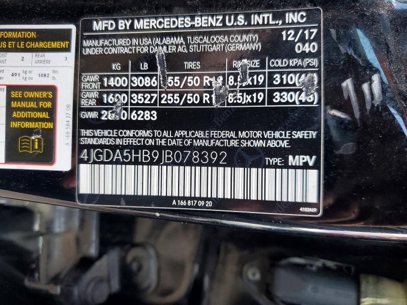 Aukcja sprzedaży 2018 Mercedes-benz Gle, vin: 4JGDA5HB9JB078392, numer aukcji: 49908626