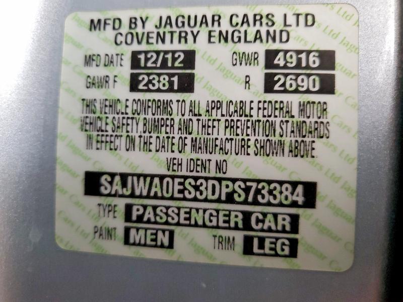 Aukcja sprzedaży 2013 Jaguar Xf, vin: SAJWA0ES3DPS73384, numer aukcji: 51475906