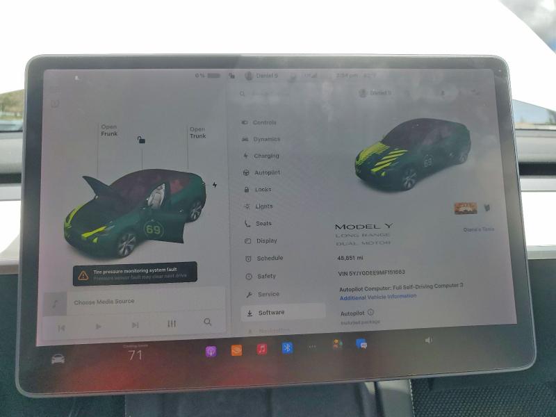 Aukcja sprzedaży 2021 Tesla Model Y, vin: 5YJYGDEE9MF151663, numer aukcji: 46714816