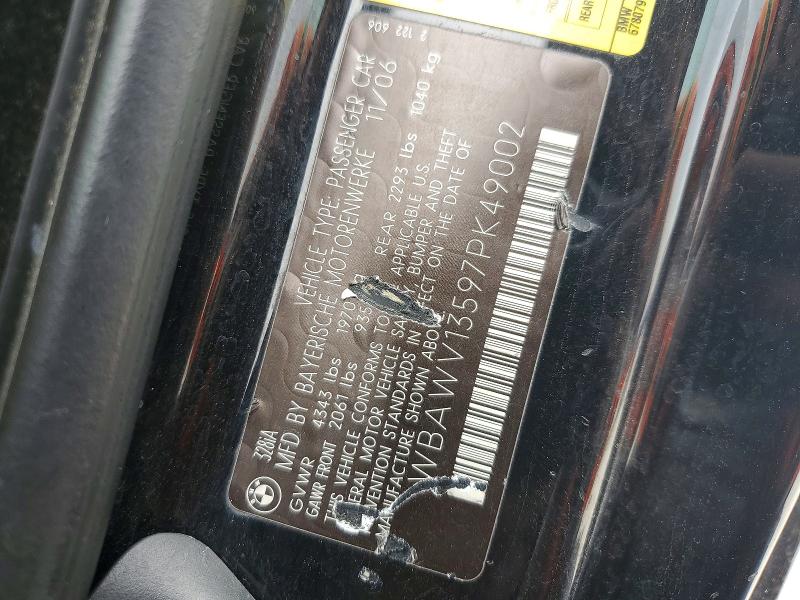 51089896 :رقم المزاد ، WBAWV13597PK49002 vin ، 2007 Bmw 328 مزاد بيع