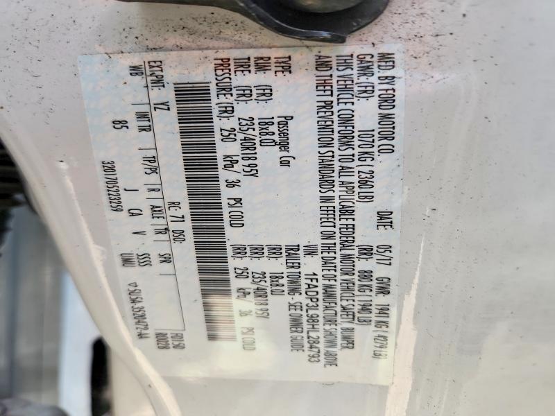 Aukcja sprzedaży 2017 Ford Focus, vin: 1FADP3L98HL284793, numer aukcji: 51470326