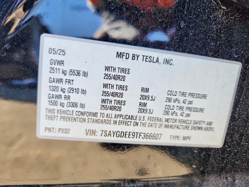 2026 Tesla Model Y მანქანა იყიდება აუქციონზე, vin: 7SAYGDEE9TF366607, აუქციონის ნომერი: 50153696