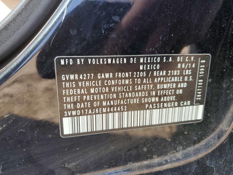 Продажа на аукционе авто 2014 Volkswagen Jetta, vin: 3VWD17AJ6EM444452, номер лота: 48653356