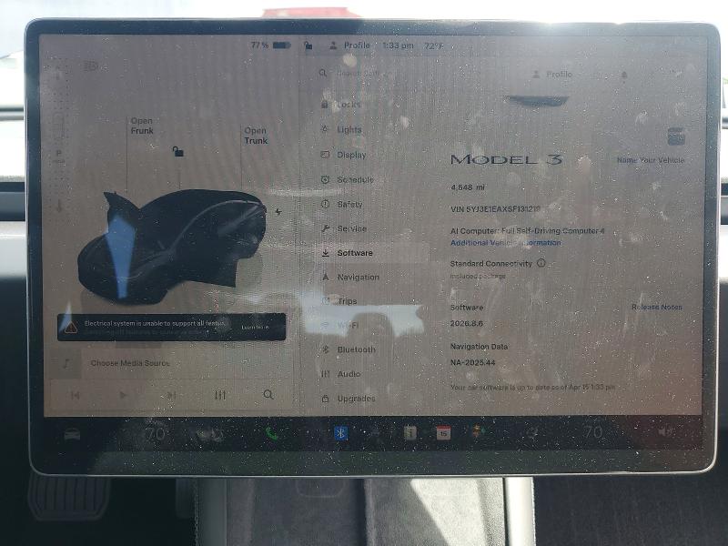 Продаж на аукціоні авто 2025 Tesla Model 3, vin: 5YJ3E1EAXSF131219, номер лоту: 49517486