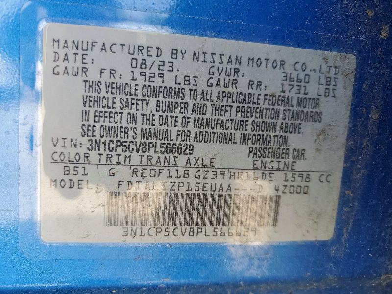 Aukcja sprzedaży 2023 Nissan Kicks, vin: 3N1CP5CV8PL566629, numer aukcji: 48754206