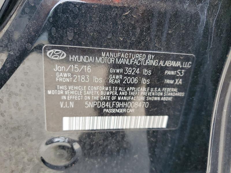 Aukcja sprzedaży 2017 Hyundai Elantra, vin: 5NPD84LF9HH008470, numer aukcji: 51500586