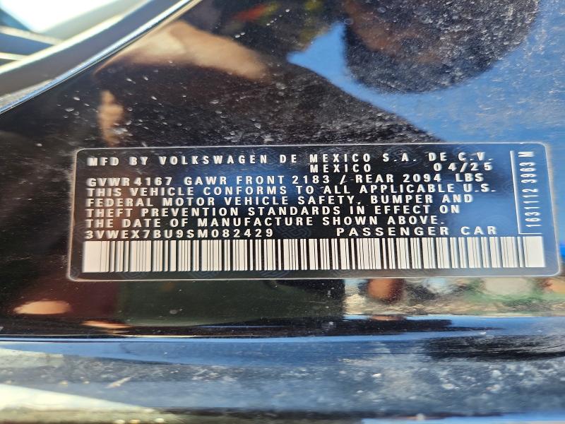 50413446 :رقم المزاد ، 3VWEX7BU9SM082429 vin ، 2025 Volkswagen Jetta مزاد بيع