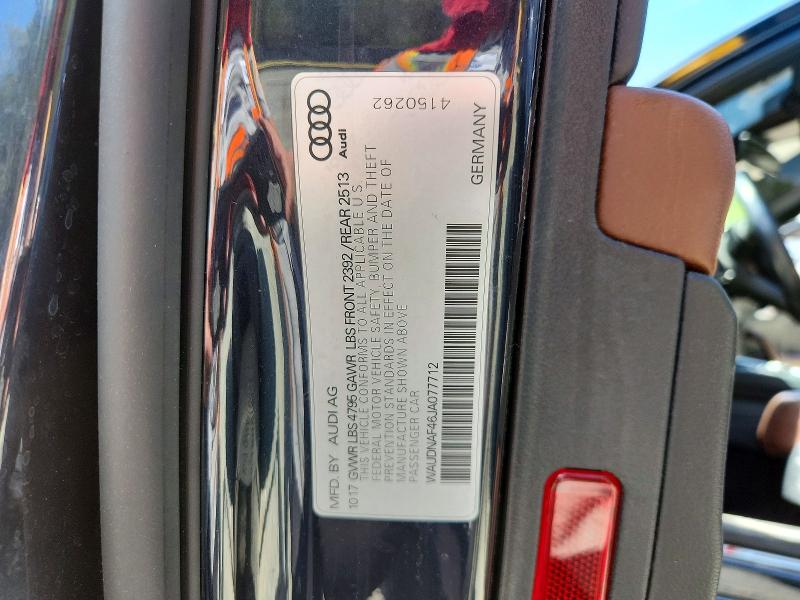 Продаж на аукціоні авто 2018 Audi A4, vin: WAUDNAF46JA077712, номер лоту: 49377366