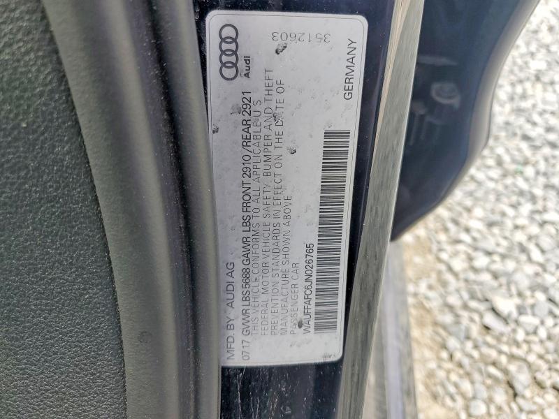 Aukcja sprzedaży 2018 Audi S6, vin: WAUFFAFC6JN026765, numer aukcji: 51417006