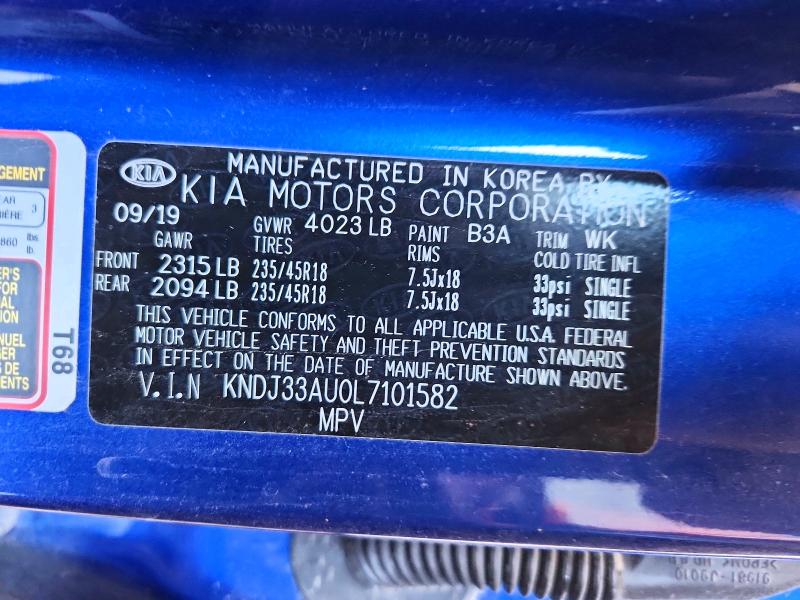 Aukcja sprzedaży 2020 Kia Soul, vin: KNDJ33AU0L7101582, numer aukcji: 50263556