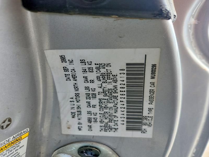 Продаж на аукціоні авто 2006 Mitsubishi Eclipse, vin: 4A3AK24F26E024138, номер лоту: 48649836