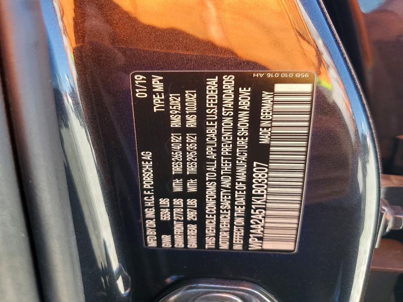 Продаж на аукціоні авто 2019 Porsche Macan, vin: WP1AA2A51KLB03807, номер лоту: 50174086