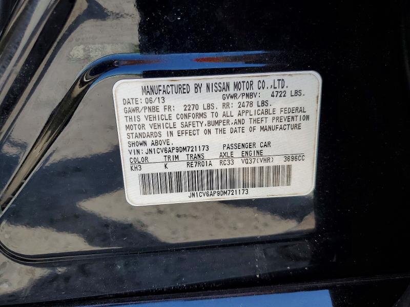 Aukcja sprzedaży 2013 Infiniti G37 Sedan, vin: JN1CV6AP9DM721173, numer aukcji: 49067466