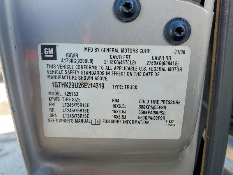 Продажа на аукционе авто 2006 Gmc Sierra, vin: 1GTHK29U26E214319, номер лота: 49809786