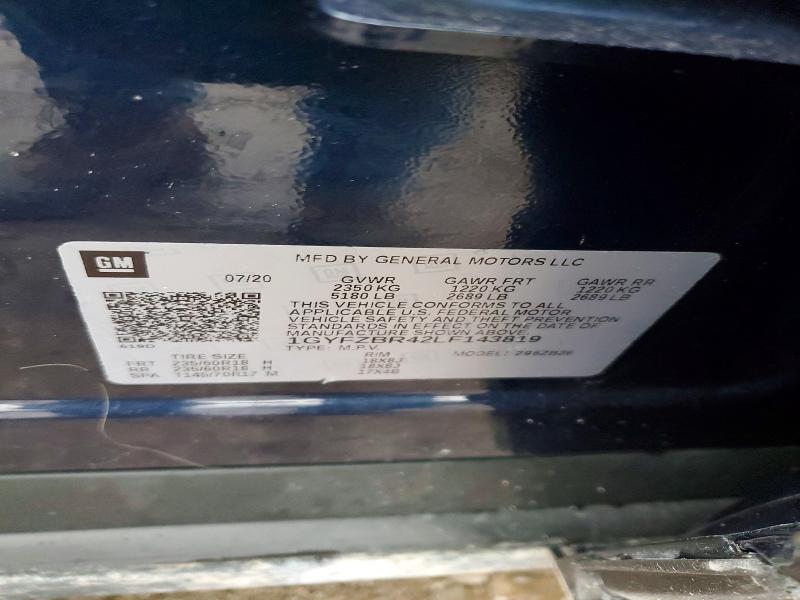 2020 Cadillac Xt4 მანქანა იყიდება აუქციონზე, vin: 1GYFZBR42LF143819, აუქციონის ნომერი: 51508776