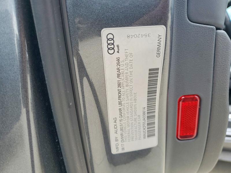 48768086 :رقم المزاد ، WAUC4CF55JA038614 vin ، 2018 Audi S5 مزاد بيع