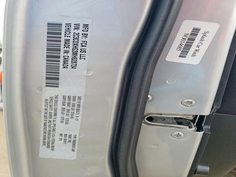 2021 Dodge Charger მანქანა იყიდება აუქციონზე, vin: 2C3CDXHG3MH628734, აუქციონის ნომერი: 50557936