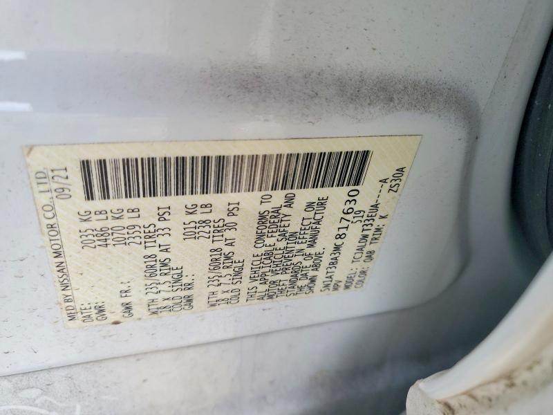 2021 Nissan Rogue მანქანა იყიდება აუქციონზე, vin: 5N1AT3BA3MC817630, აუქციონის ნომერი: 48815506