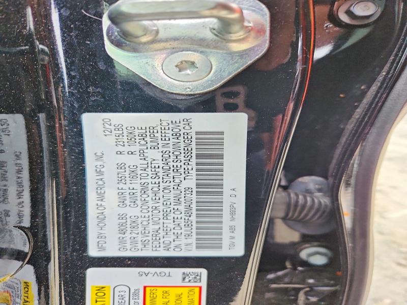 2021 Acura Tlx მანქანა იყიდება აუქციონზე, vin: 19UUB5F48MA007329, აუქციონის ნომერი: 51800706