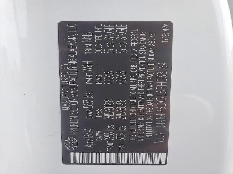 Продаж на аукціоні авто 2024 Hyundai Santa Fe, vin: 5NMP3DGL6RH038164, номер лоту: 50467976
