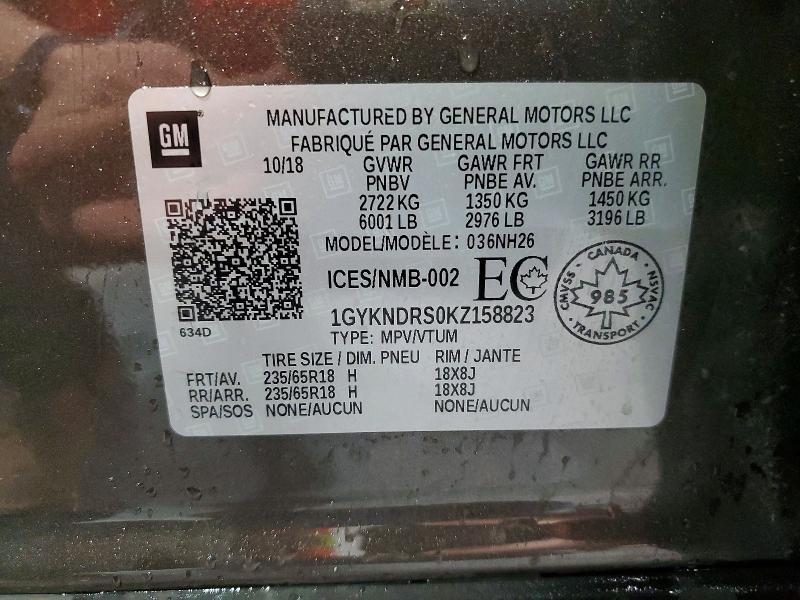 Продаж на аукціоні авто 2019 Cadillac Xt5, vin: 1GYKNDRS0KZ158823, номер лоту: 51971746