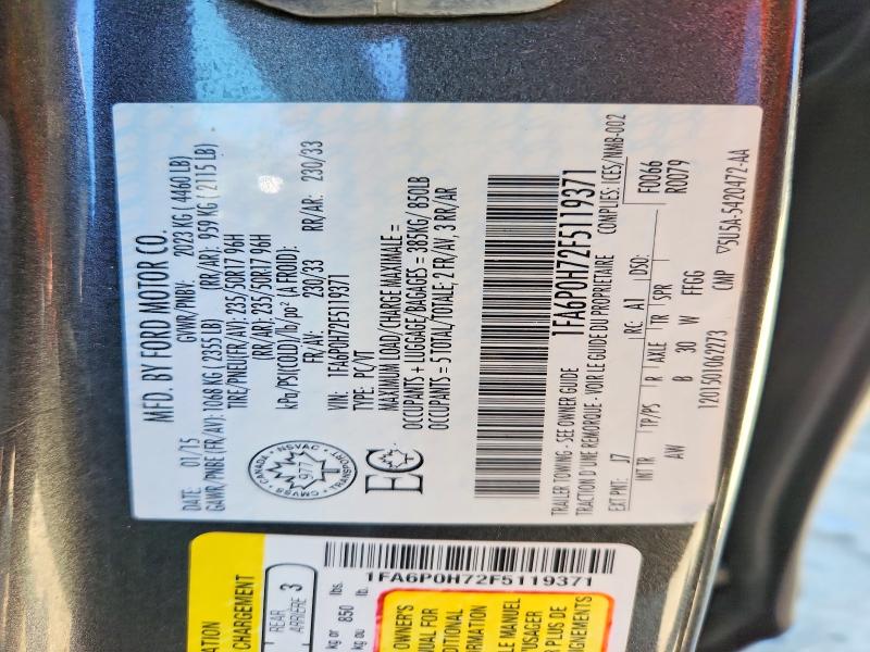 2015 Ford Fusion მანქანა იყიდება აუქციონზე, vin: 1FA6P0H72F5119371, აუქციონის ნომერი: 49244836