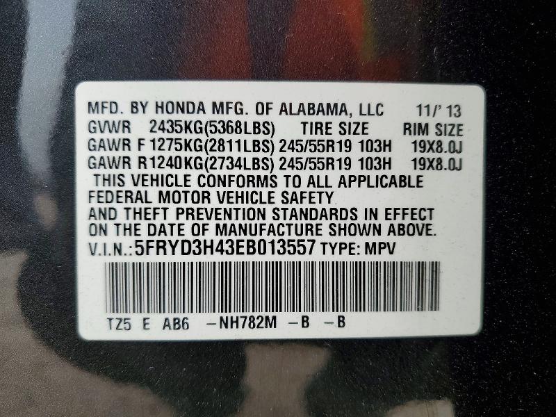 Продаж на аукціоні авто 2014 Acura Mdx, vin: 5FRYD3H43EB013557, номер лоту: 52009466