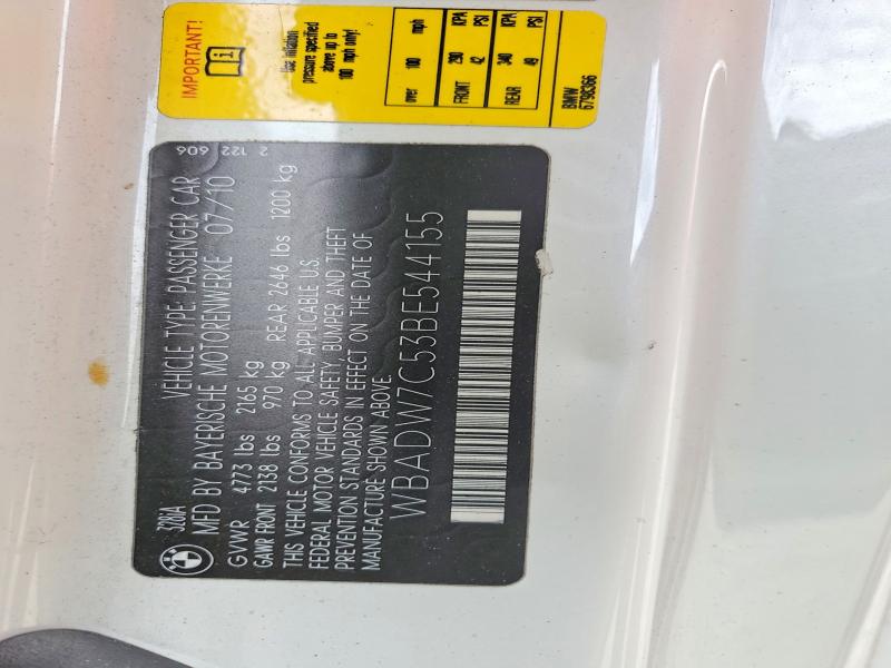 Продажа на аукционе авто 2011 Bmw 328, vin: WBADW7C53BE544155, номер лота: 48175966