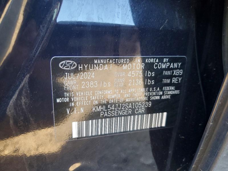 2025 Hyundai Sonata Hybrid მანქანა იყიდება აუქციონზე, vin: KMHL54JJ2SA105239, აუქციონის ნომერი: 50824396