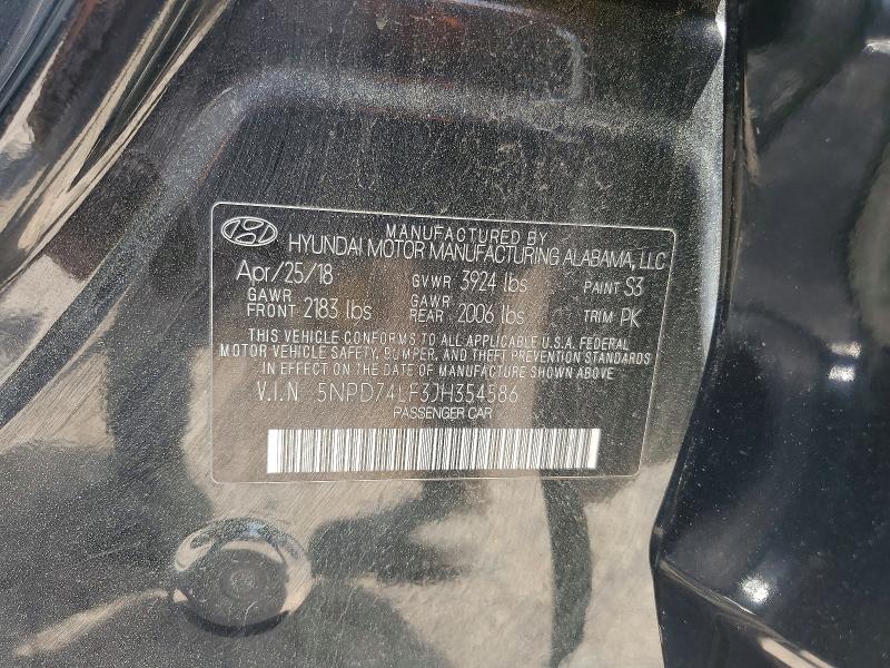 Продажа на аукционе авто 2018 Hyundai Elantra, vin: 5NPD74LF3JH354586, номер лота: 49081406