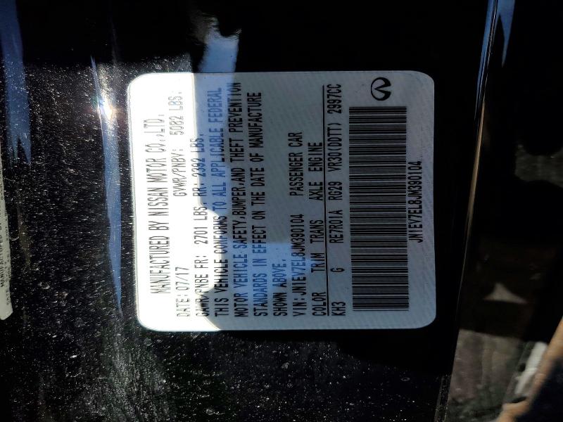 Aukcja sprzedaży 2018 Infiniti Q60, vin: JN1EV7EL8JM390104, numer aukcji: 50132766