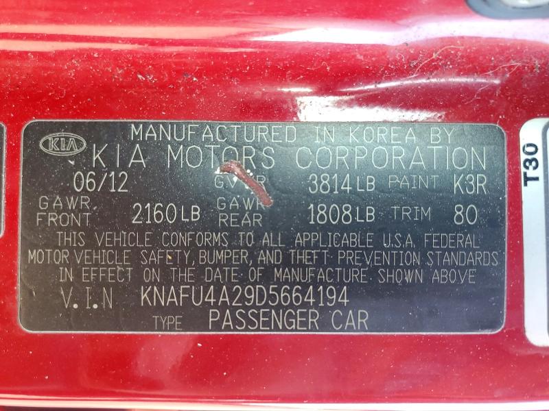 Aukcja sprzedaży 2013 Kia Forte, vin: KNAFU4A29D5664194, numer aukcji: 50830566