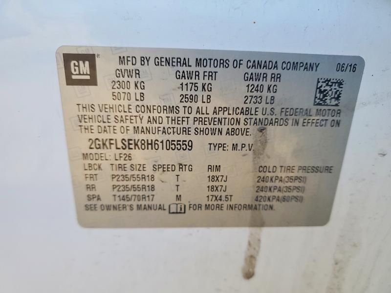 Продаж на аукціоні авто 2017 Gmc Terrain, vin: 2GKFLSEK8H6105559, номер лоту: 49072366