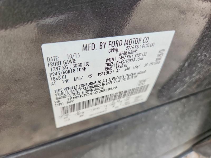 Aukcja sprzedaży 2016 Ford Explorer, vin: 1FM5K7D85GGB39529, numer aukcji: 50050926