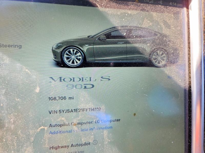 Продаж на аукціоні авто 2015 Tesla Model S, vin: 5YJSA1E21FF114119, номер лоту: 48794976
