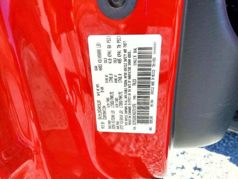 2005 Dodge Ram 2500 მანქანა იყიდება აუქციონზე, vin: 3D7KS28C45G721976, აუქციონის ნომერი: 48709516